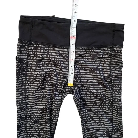 Lululemon Pace Rival Crop *Full-On Luxtreme Stripe Play Slate Black / Black - Picture 12 of 13